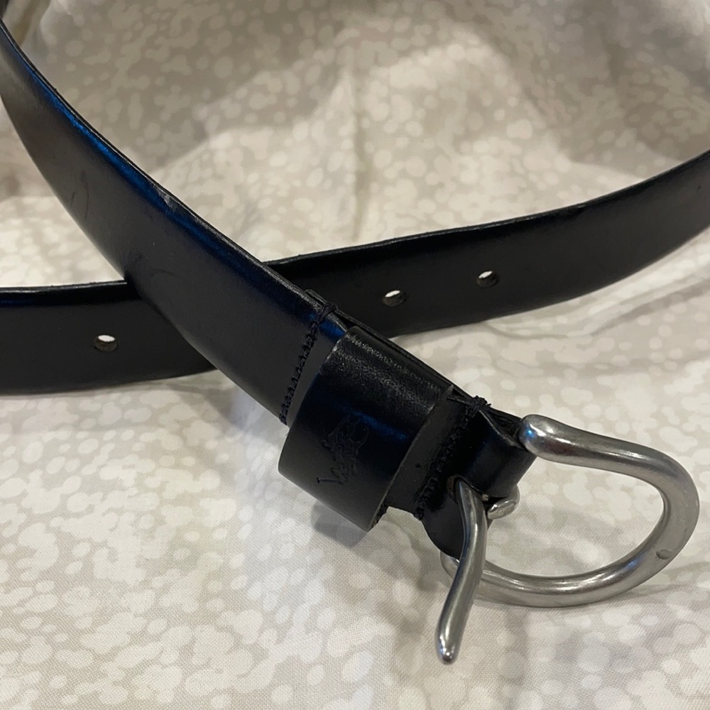 Polo black leather belt Size 36 good condition